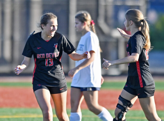 Lady Red Devils pick up a shutout against rivals